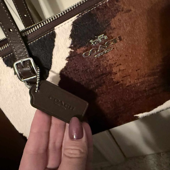 Coach Brown and White Shoulder Bag - Picture 5 of 5